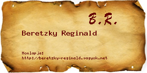 Beretzky Reginald névjegykártya